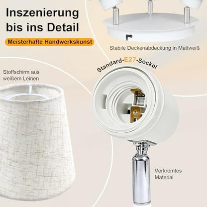 Unikcst Deckenstrahler Leinen 3 Flammig – Bild 2 #3 Flammig