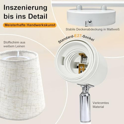 Unikcst Deckenstrahler Leinen 6 Flammig – Bild 2 #6 Flammig