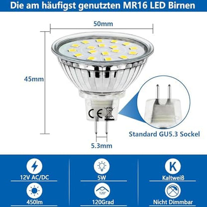 Allesgute MR16 LED 5W GU5.3 – Bild 5 #Kaltweiß 6000K