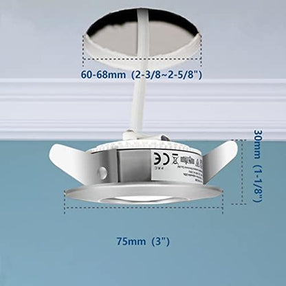 HiBay LED Einbaustrahler 5W IP44 Ultra Flach – Bild 2 #Nickel Gebürstet