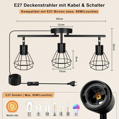 HiBay Stecker-Strahler 3 Flammig – Bild 2 #3 Flammig