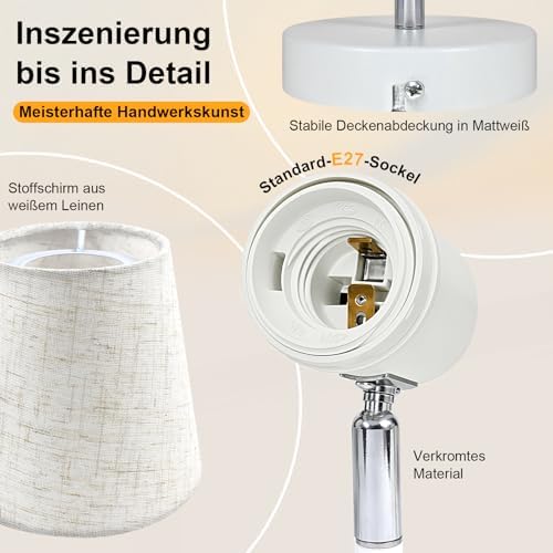 Unikcst Deckenstrahler Leinen 1 Flammig – Bild 2 #1 Flammig