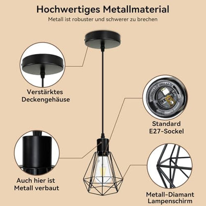 HiBay Pendelleuchte Diamant 2er Set – Bild 3 #2er Set