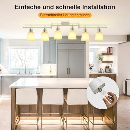 Unikcst Deckenstrahler Leinen 6 Flammig – Bild 4 #6 Flammig