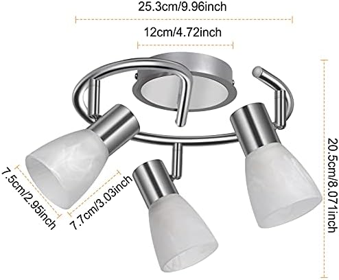 Unikcst Glasschirm ohne Birne 3 Flammig – Bild 5 #3 Flammig