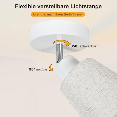 Unikcst Deckenstrahler Leinen 1 Flammig – Bild 3 #1 Flammig
