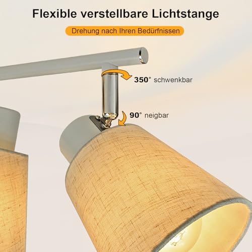 Unikcst Deckenstrahler Leinen 4 Flammig – Bild 3 #4 Flammig