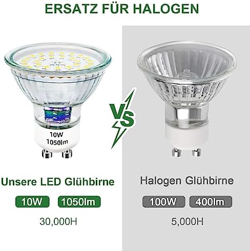 Unikcst GU10 LED 10W Nicht Dimmbar – Bild 3 #Kaltweiß 6000K #6er Set