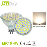 4W MR16 / GU5.3 LED Leuchtmittel, 3000K/4500K, 400lm, 12V 120°, 6 Stück