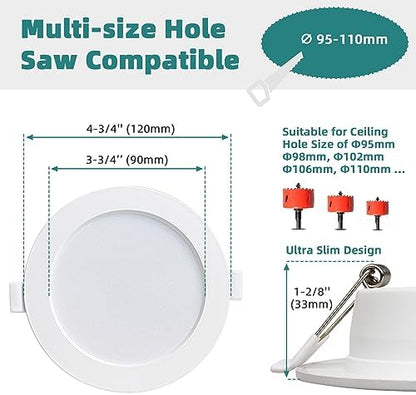 Unikcst LED Einbaustrahler 9W 120mm – WW