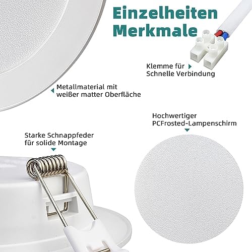 Unikcst LED Einbaustrahler 9W 120mm – 3CCT