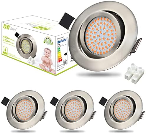 HiBay LED Einbaustrahler Ultra Flach 3,5W – Bild 1 #Warmweiß 3000K #4er Set