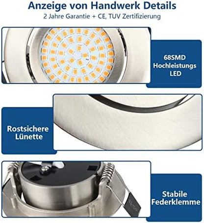 HiBay LED Einbaustrahler Ultra Flach 3,5W – Bild 2 #Warmweiß 3000K