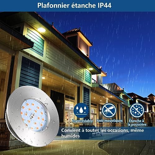 HiBay LED Einbaustrahler 5W IP44 Ultra Flach – Bild 4 #Nickel Gebürstet