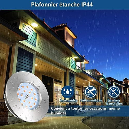 HiBay LED Einbaustrahler 5W IP44 Ultra Flach – Bild 4 #Nickel Gebürstet