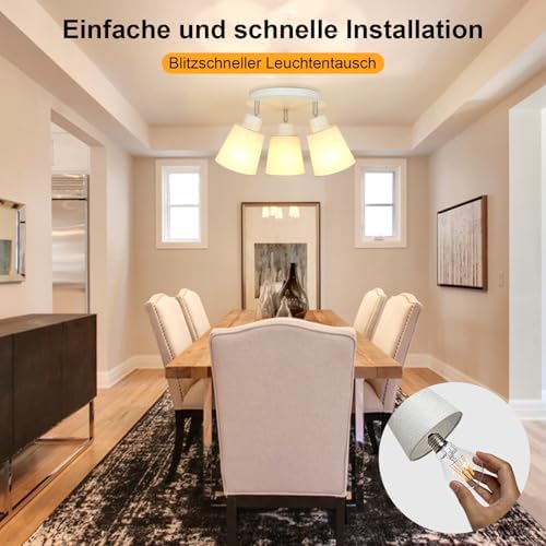 Unikcst Deckenstrahler Leinen 3 Flammig – Bild 4 #3 Flammig