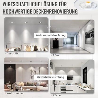Wondlumi 6er LED Einbaustrahler 7W COB Weiß Matt – Bild 14