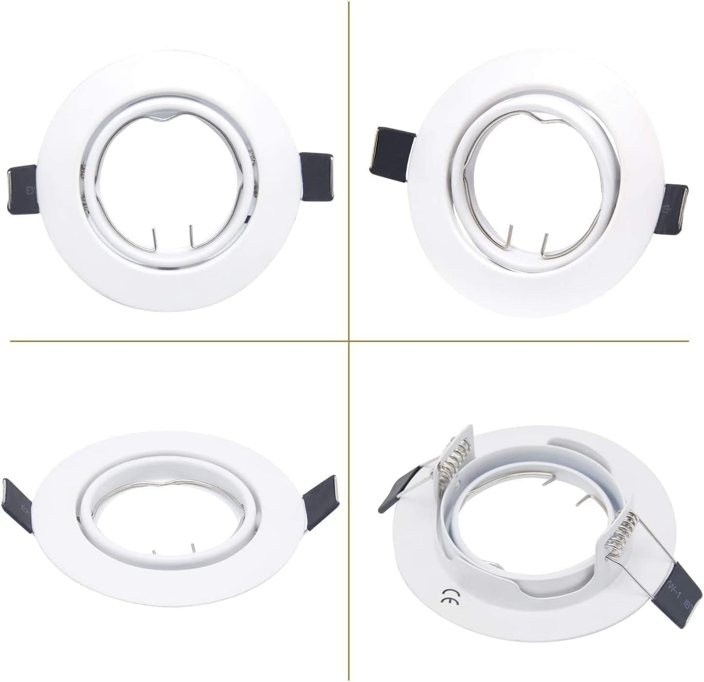K4 GU10 LED Einbaurahmen Set – Bild 49 #Matt Weiß