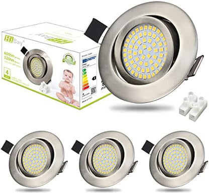 HiBay LED Einbaustrahler Ultra Flach 3,5W – Bild 12 #Neutralweiß 4500K #4er Set