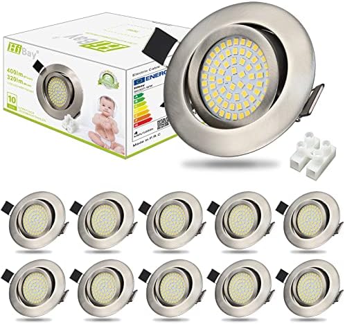 HiBay LED Einbaustrahler Ultra Flach 3,5W – Bild 11 #Neutralweiß 4500K #10er Set