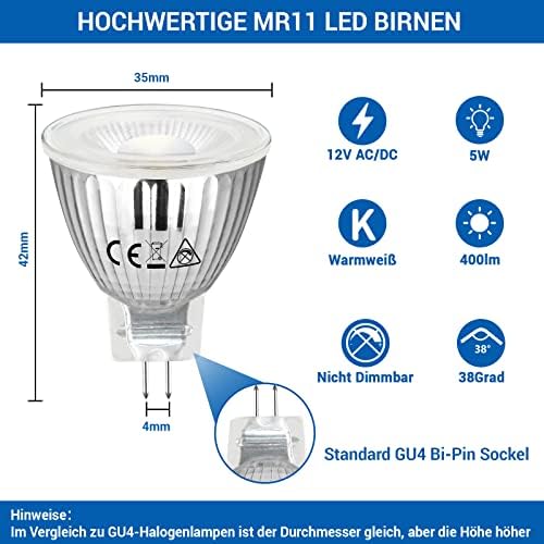 Allesgute MR11 LED 5W GU4 – Bild 2 #Warmweiß 3000K