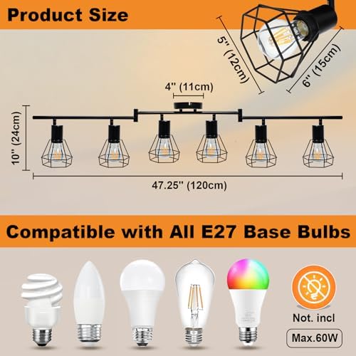 HiBay Diamant Schwarz 6 Flammig – Bild 3 #6 Flammig