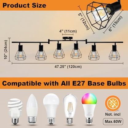 HiBay Diamant Schwarz 6 Flammig – Bild 3 #6 Flammig