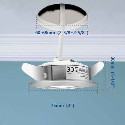 HiBay LED Einbaustrahler 5W IP44 Ultra Flach – Bild 2 #Nickel Gebürstet