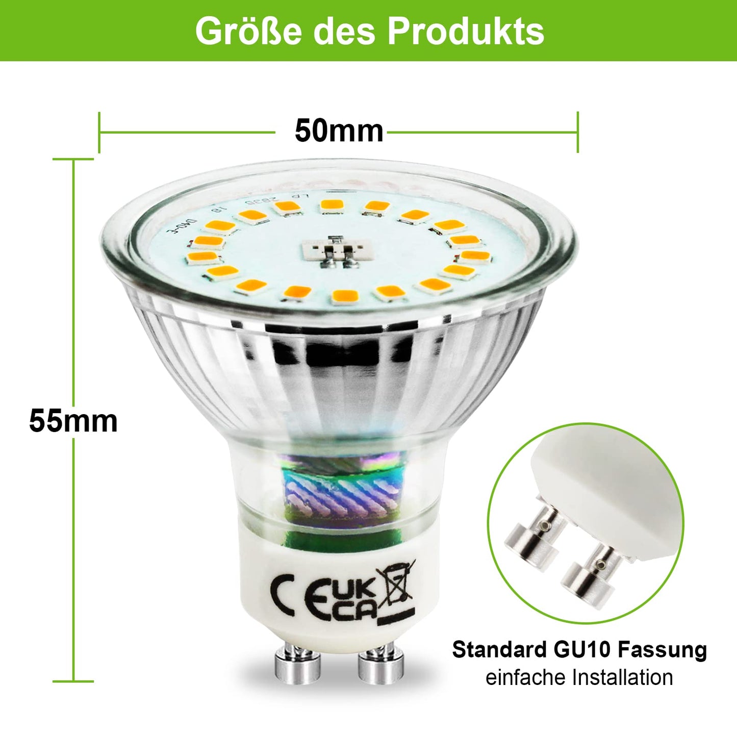 Allesgute GU10 LED 5W 230V – Bild 2 #Nicht Dimmbar WW