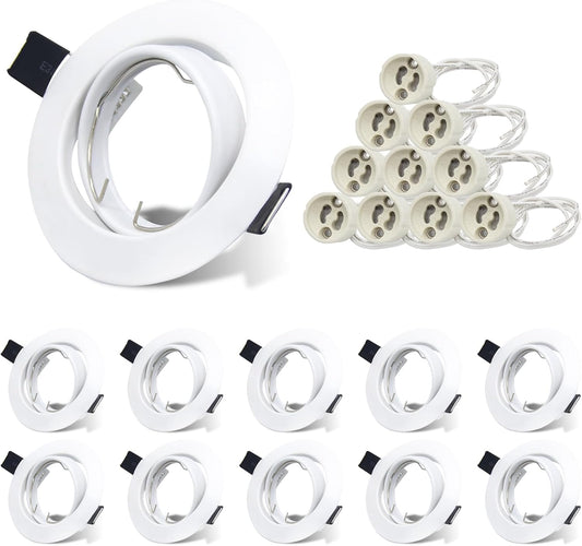 K4 GU10 LED Einbaurahmen Set – Bild 47 #Matt Weiß #10 Stück