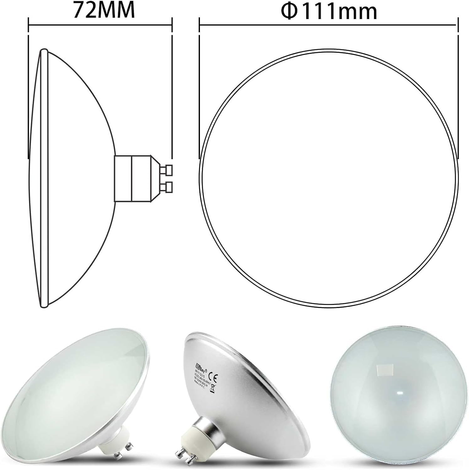 HiBay GU10 AR111 LED Spot – Bild 8 #Warmweiß 3000K