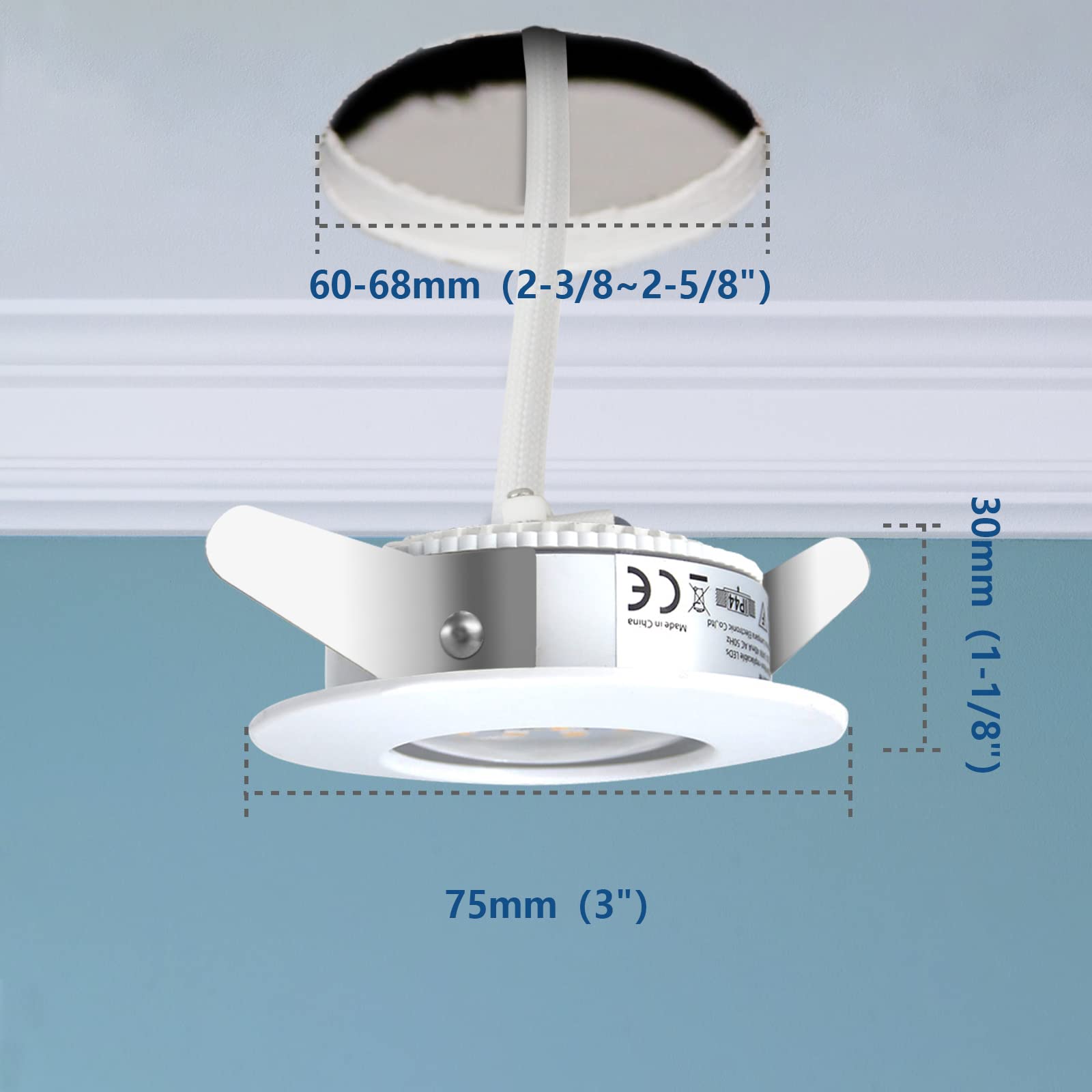 HiBay LED Einbaustrahler 5W IP44 Ultra Flach – Bild 16 #Weiß