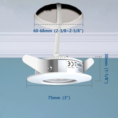 HiBay LED Einbaustrahler 5W IP44 Ultra Flach – Bild 16 #Weiß