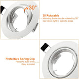 GU10 Einbaurahmen Rund Matt Weiß – Bild 2 #Matt Weiß