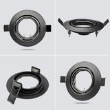 GU10 Einbaurahmen Rund Matt Schwarz – Bild 5 #Matt Schwarz
