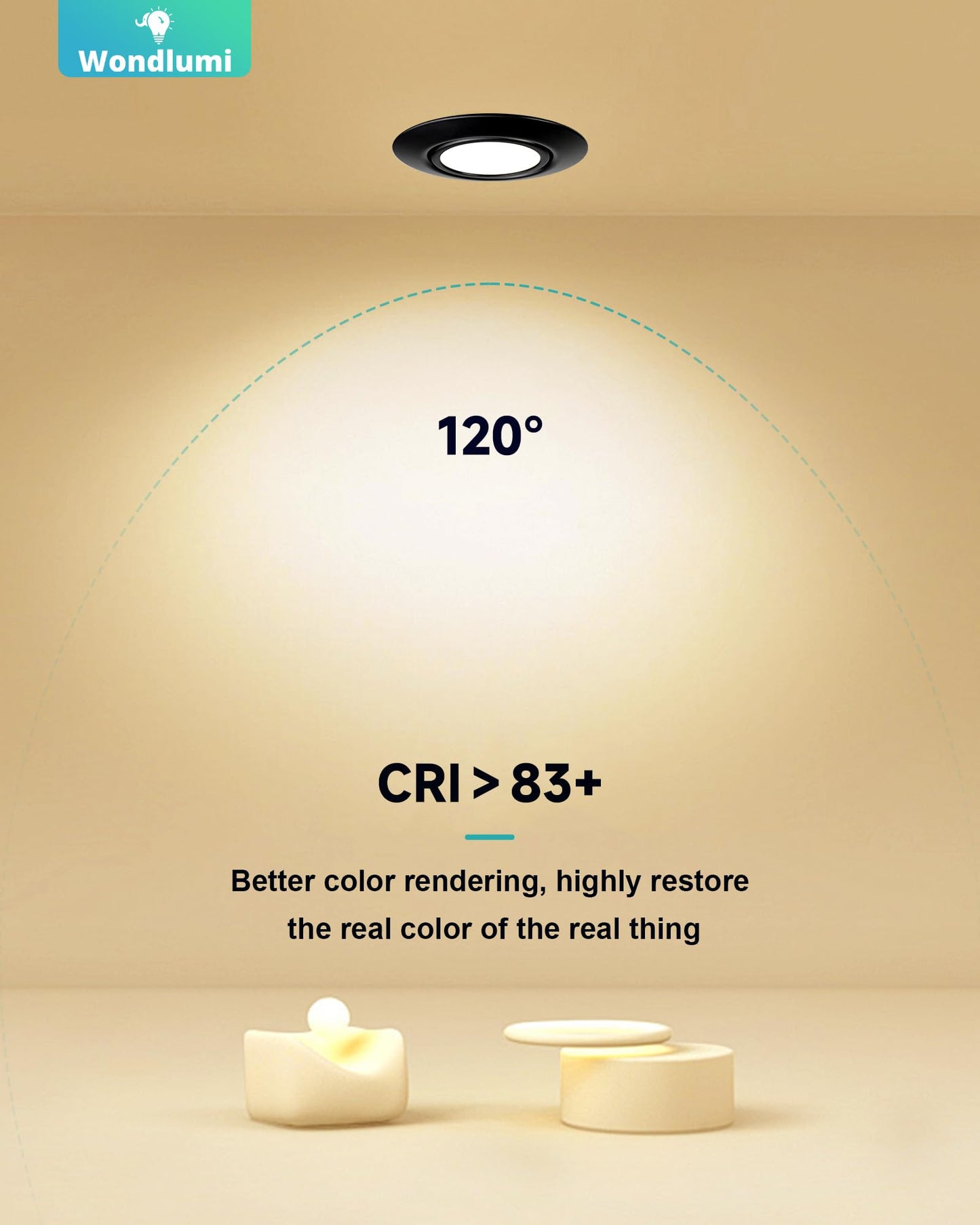 Wondlumi 6er LED Einbaustrahle – WW #Warmweiß 3000K