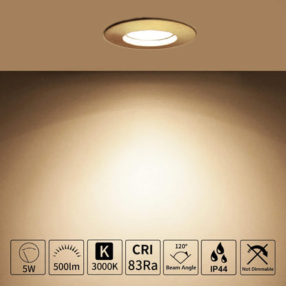 HiBay LED Einbaustrahler 5W IP44 Ultra Flach – Bild 34 #Nickel Gebürstet #Warmweiß 3000K