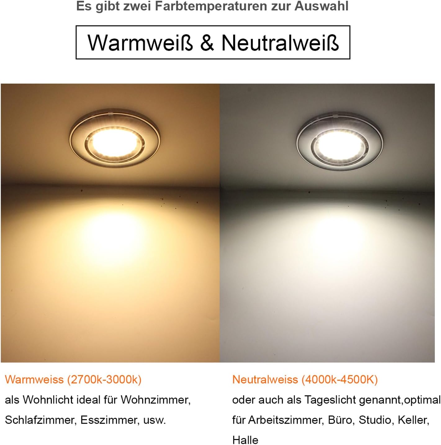 HiBay LED Einbaustrahler Set GU10 Rund 5W – Bild 6