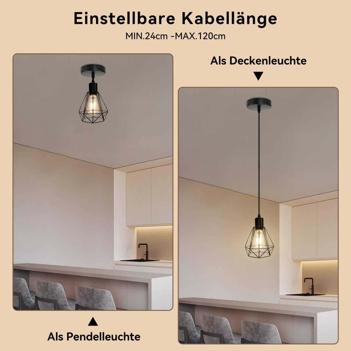 HiBay Pendelleuchte Diamant 1er Einzeln – Bild 2 #1er Einzeln