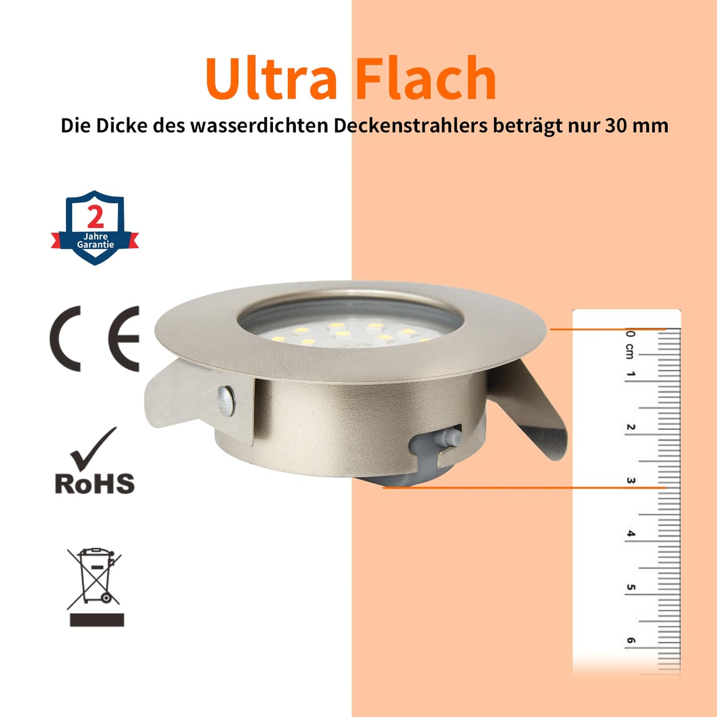 Wondlumi 6er LED Einbaustrahle – WW