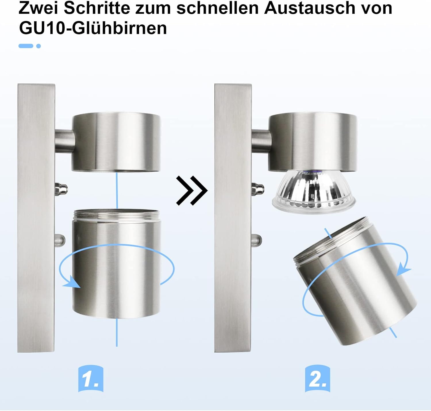 Allesgute Außenwandleuchte Edelstahl – Bild 4