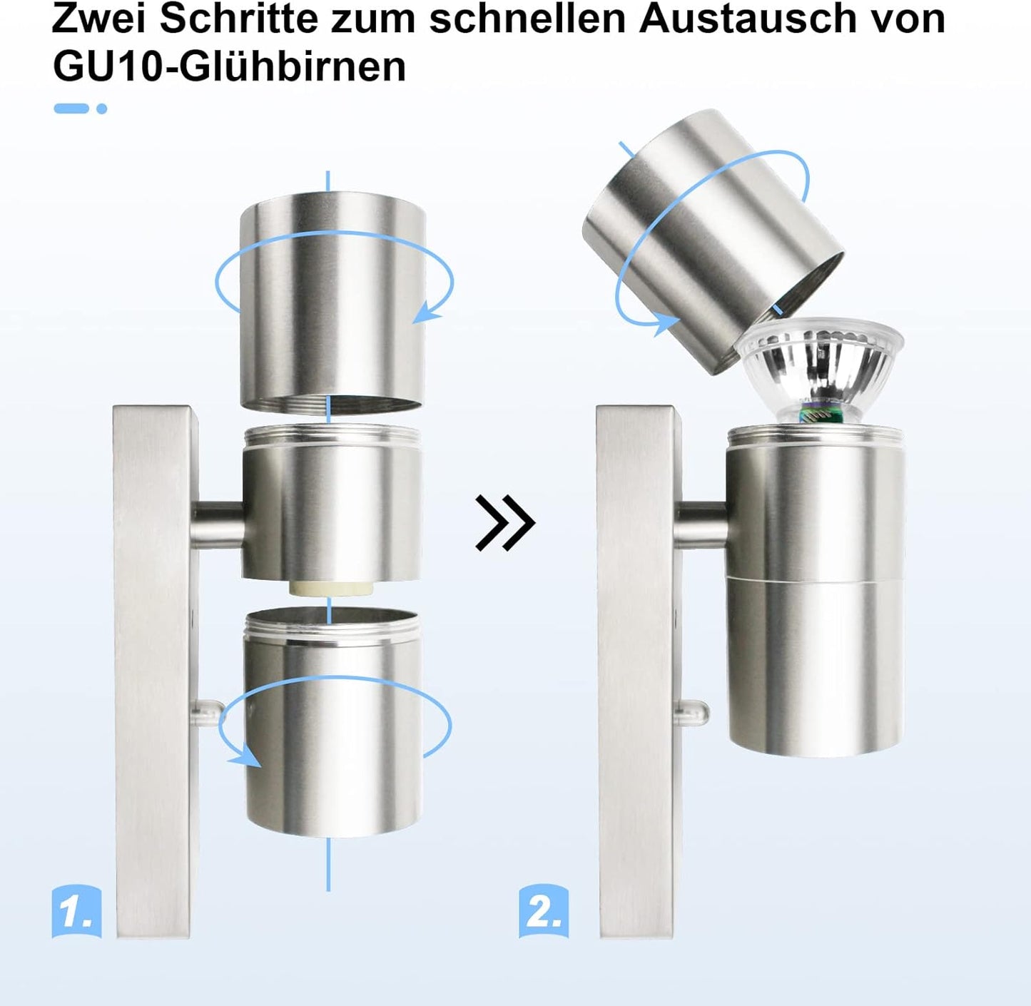 Allesgute Außenwandleuchte Edelstahl – Bild 4