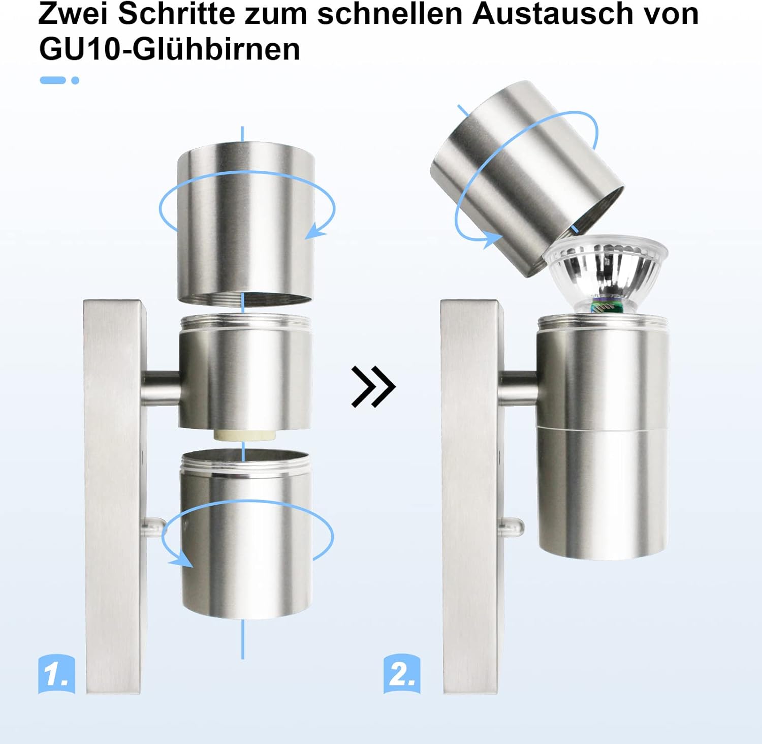 Allesgute Außenwandleuchte Edelstahl – Bild 4