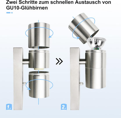 Allesgute Außenwandleuchte Edelstahl – Bild 4