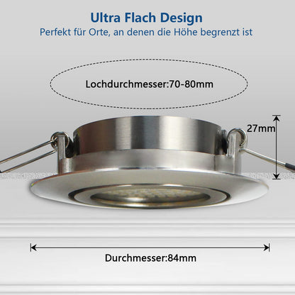 HiBay LED Einbaustrahler Ultra Flach 3,5W – Bild 3 #Warmweiß 3000K