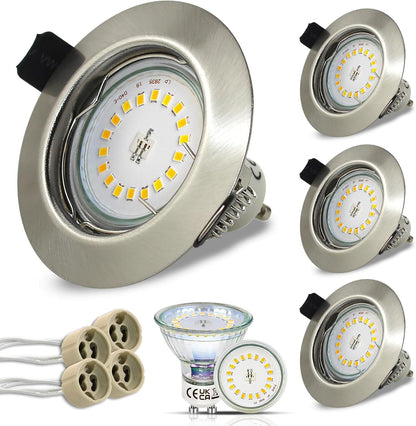 HiBay LED Einbaustrahler Set GU10 Rund 5W – Bild 8 #4500K Neutralweiß #4er Set