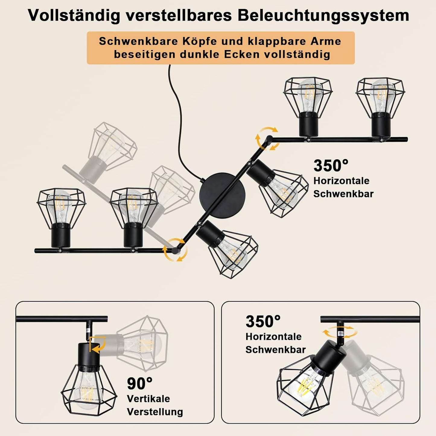 HiBay Stecker-Strahler 6 Flammig – Bild 4 #6 Flammig