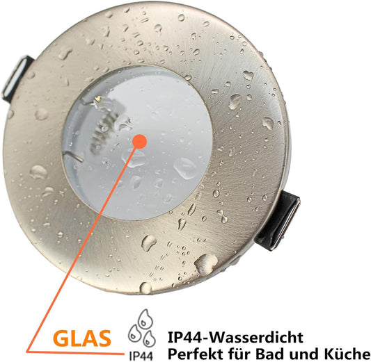 K3 GU10 Einbaurahmen IP44 Edelstahl Gebürstet – Bild 2