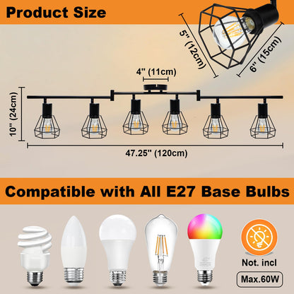 HiBay Diamant Schwarz 6 Flammig – Bild 3 #6 Flammig