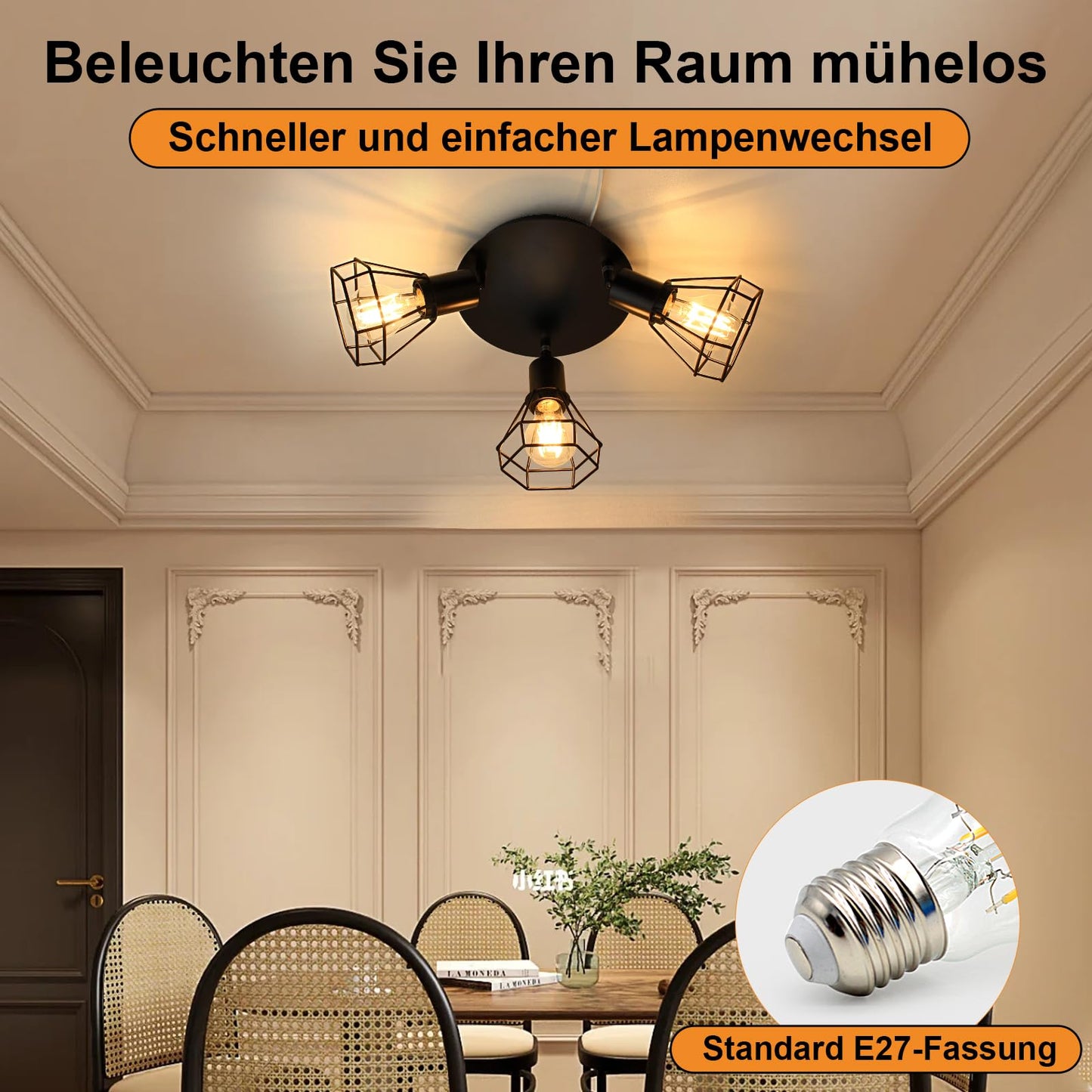 HiBay Diamant Schwarz 3 Flammig – Bild 6 #3 Flammig